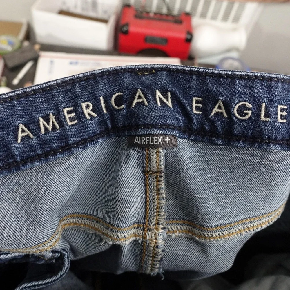 American Eagle Jeans Mens 40x32 Blue Original Straight Airflex+ Denim Pants